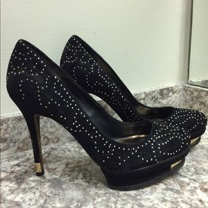 Black and Gold Heels